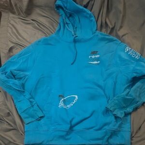 Nike Blue Hoodie with Embroidered Accents